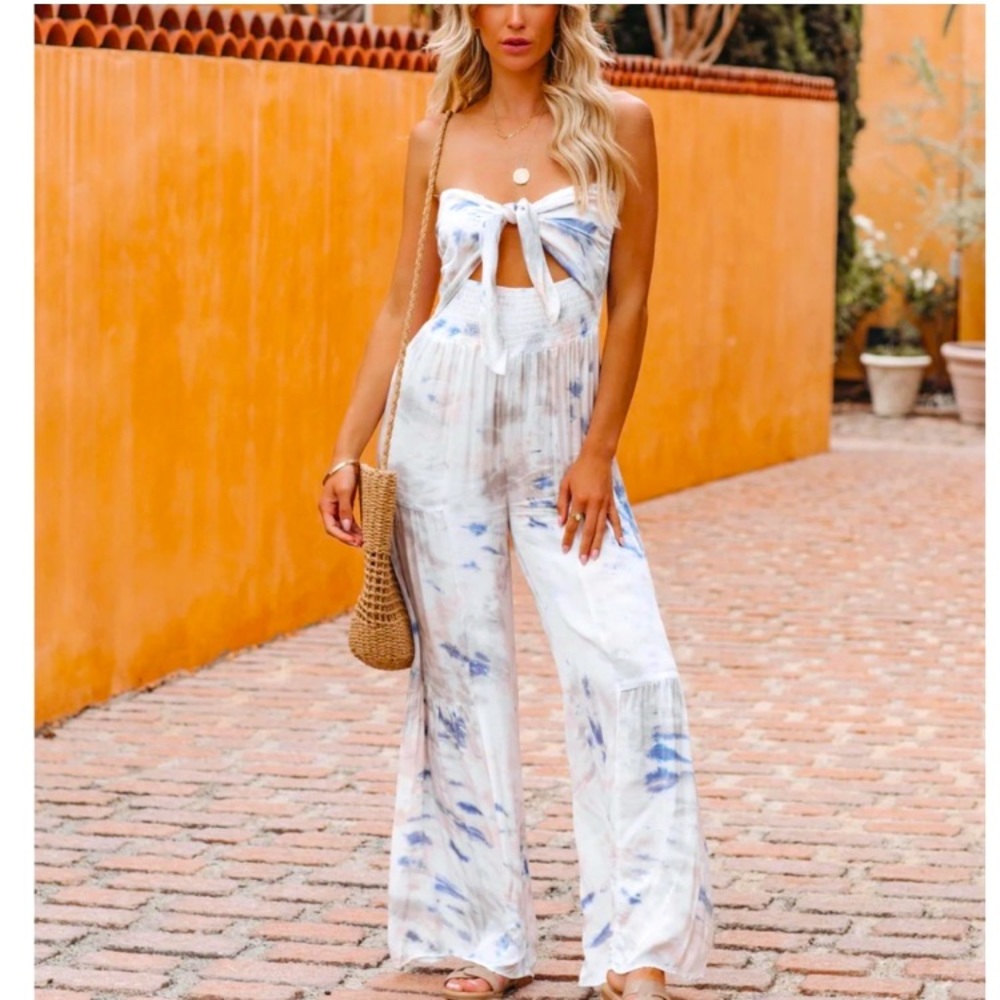 VICI UNDENIABLY MELLOW STRAPLESS JUMPSUIT